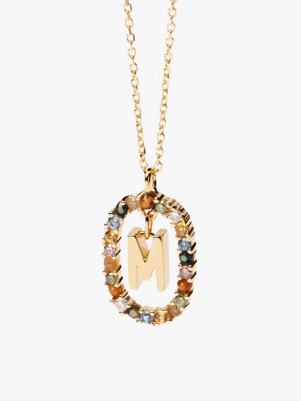 PDPAOLA Letter M Necklace sterling silver S925